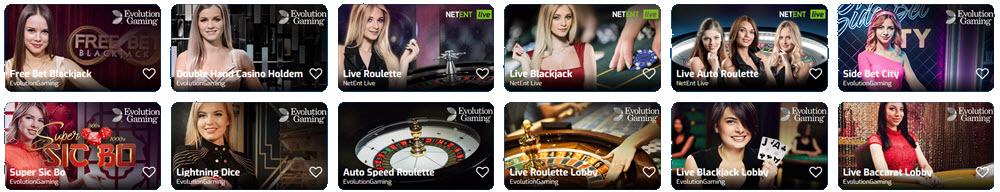 live casino spel